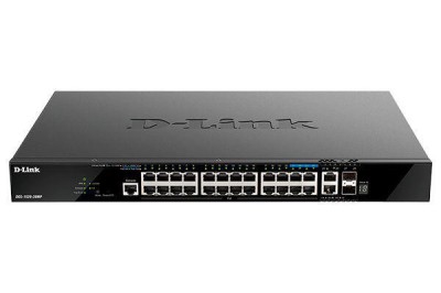 Dlink sw 28p-gb 2p-sfp+ smart rm poe l3 foto