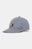 Tommy Jeans sapca culoarea albastru marin, modelator, AM0AM13358