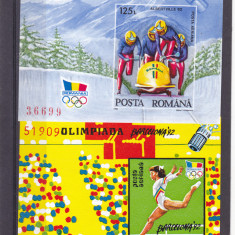 1992 LP 129O Olimpiada de la Barcelona + ALBERTVILLE,COLITE NEDANTELATE,MNH.