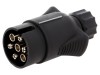 Conector Auto Mufa pe Cablu 7 Pini TESAT W12-T7-21NI, Nichelat, 12V DC, ISO 1724, Montare Pe Cablu
