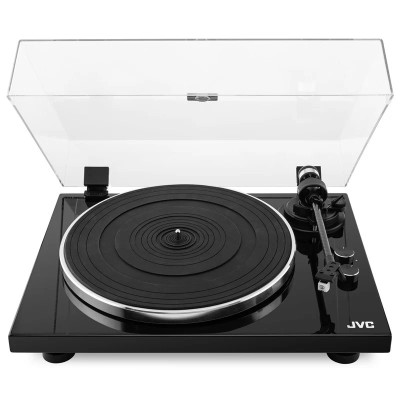 Pick-up Hi-Fi cu ac JVC AL-E534B, Bluetooth, 2 viteze (33 si 45 rpm), platan aluminiu, iesire RCA, negru foto
