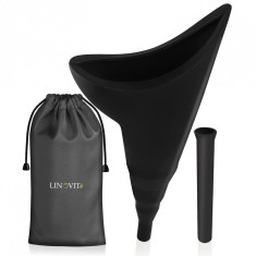 Dispozitiv pentru Urinat din Silicon cu Extensie Detasabila, Negru - Negru