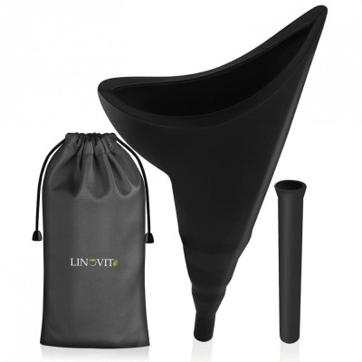 Dispozitiv pentru Urinat din Silicon cu Extensie Detasabila, Negru - Negru foto
