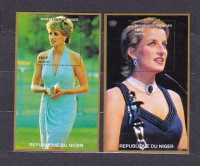 NIGER 1977 - PRINTESA DIANA. COLITE NESTAMPILATE, B38 foto