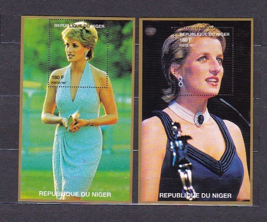 NIGER 1977 - PRINTESA DIANA. COLITE NESTAMPILATE, B38