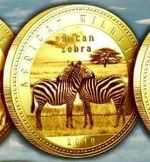 Zambia 1000 Kwacha 2014 UNC Zebra 40mm Auriu foto