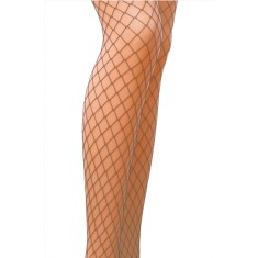 Ciorapi Cabaret Plasa Fishnet, Bej, L/XL