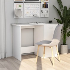 vidaXL Birou, alb, 100x50x76 cm, lemn prelucrat
