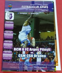 Program meci Baschet masculin bcm u fc arges pitesti - csm csu oradea (17.11.)