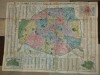 Harta Paris 1895, Dimensiuni 90x68cm, Veche, Colectie