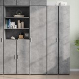 Dulap inalt gri beton vidaXL 45x42.5x185 cm, lemn compozit, depozitare, dormitor, sufragerie, hol