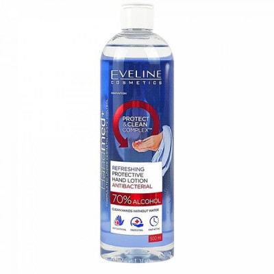 Lotiune antibacteriana pentru maini, Eveline Cosmetics, Handmed 75% alcool, 500 ml foto