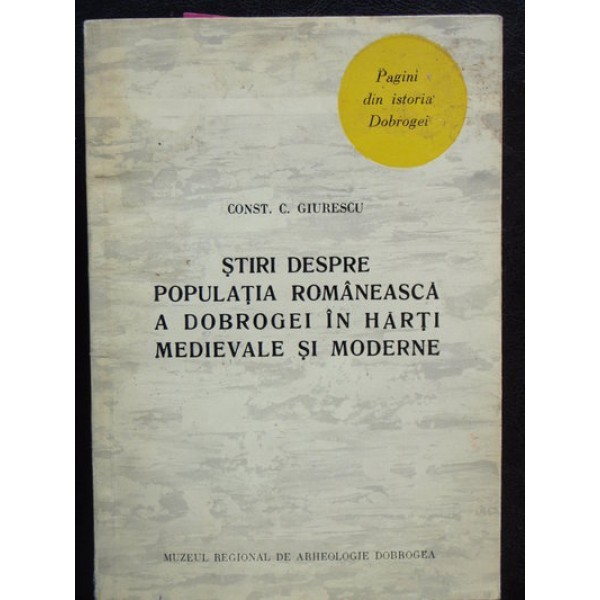 STIRI DESPRE POPULATIA ROMANEASCA A DOBROGEI