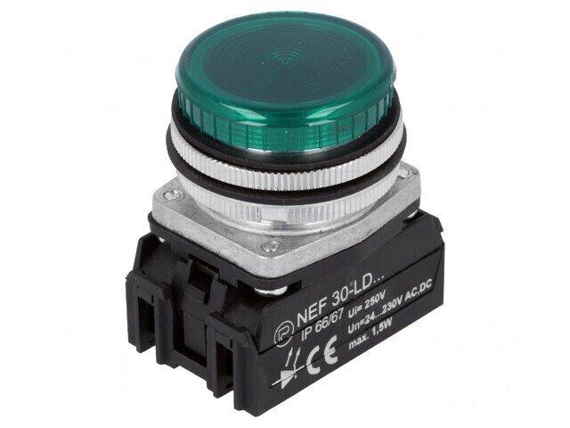 Lumină de Control LED 30mm 15-30&deg;C IP20 24-230V AC/DC