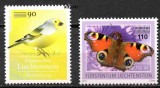 LIECHTENSTEIN 2022, Fauna, Pasari, Fluturi, supratipar, serie neuzata, MNH, Nestampilat