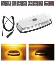 Girofar, Wireless LED Tip Beacon cu baterie reincarcabila si magnet, 12V-24V, pentru asistenta rutiera, platforme, tehnica agricola si altele