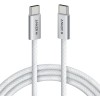 Cablu Date si Incarcare USB-C - USB-C Anker Zolo, 240W, 1m, Alb A8060H21