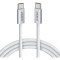 Cablu Date si Incarcare USB-C - USB-C Anker Zolo, 240W, 1m, Alb A8060H21