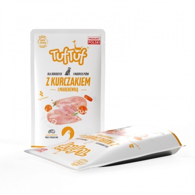 Tuf Tuf, Hrana umeda pentru caini, pui cu morcov, 300g foto