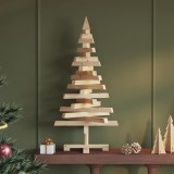 VidaXL Brazi de Crăciun cu suport natural 90 cm Lemn masiv de pin 42016704