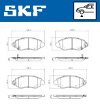 SKF VKBP 80798 A set placute frana,frana disc