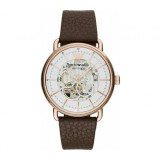 Emporio Armani AR60027, Men's Watch 43mm Chronograph Battery with Brown Leather Strap