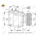 Compresor climatizare Honda Accord 6 (Cg, Ck), Civic 6 Fastback (Ma, Mb), Civic 6 Hatchback (Ej, Ek), Civic 7 Hatchback (Eu, Ep, Ev) Nrf 32072