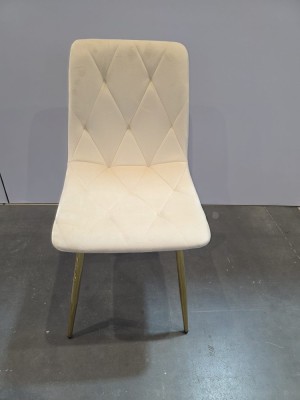 SCAUN VELVET CREM foto