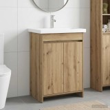 Cumpara ieftin Set de mobilier pentru baie Stejar Artizanal 81 x 40 x 84,5 cm