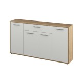 Comoda HDF stejar sonoma alb Lunia 163x33x86 cm