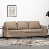 VidaXL Canapea cu 3 locuri, cappuccino, 180 cm, piele ecologică