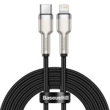 Cablu Type-C la Lightning, 20W, 25cm - Baseus Cafule Series Metal (CATLJK-01) - Black