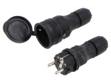 Conector: alimentare AC tată,mamă soclu,mufă 2P+PE 250VAC 16A