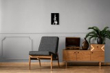 Tablou Canvas cu forme geometrice abstracte spre cerul misterios, 26 x 39 cm, CMCLASS