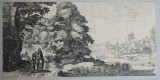 Nicolas de Son &quot;Fuga in Egipt&quot; gravura veche sec 17, Religie, Cerneala, Altul