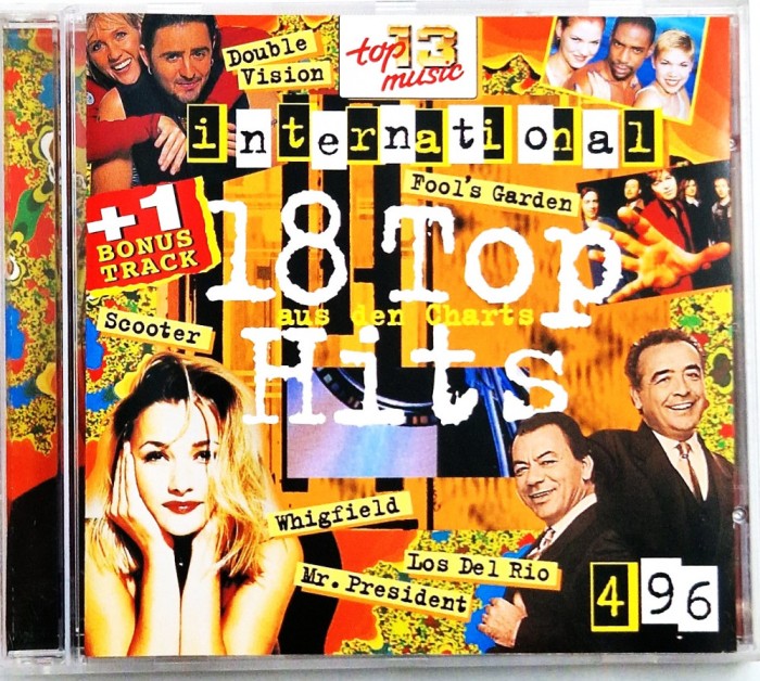 cd: Var. - 18 Top Hits Aus Den Charts 4 / 96 _NM / NM_Top 13 Music,Germania 1996