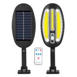 Lampa solara LED 138 COB, 30W, senzor de miscare, telecomanda, 3 moduri de functionare