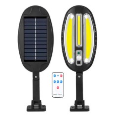 Lampa solara LED 138 COB, 30W, senzor de miscare, telecomanda, 3 moduri de functionare
