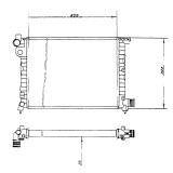 Radiator racire Peugeot 106 (1_), 08.1991-11.1994, Motorizare 1, 4 D 37kw Diesel, tip climatizare Cu/fara AC, cutie Manuala, dimensiune 530x320x23mm,