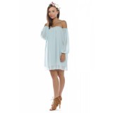 Rochie scurta din voal Mint Chic