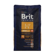Hrana uscata caini, Brit Premium, punga 3 kg, talie medie, adult M, carne de pui