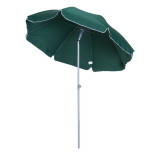 Outsunny Umbrela de Gradina cu acoperis inclinabil, &Phi;220cm Culoare verde Inchis | Aosom Romania