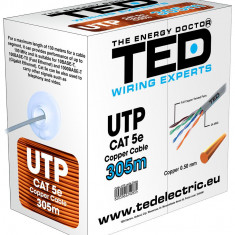 Cablu UTP cat.5e cupru integral rola 305ml TED Wire Expert TED002495 SafetyGuard Surveillance