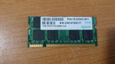 Ram Laptop Apacer 1GB DDR2 PC2-5300 CL5 230747304177 foto