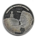 Medalie Argint TRAIAN Romani Mari PROOF .999 10.37g, 35mm - Numismatica Romania