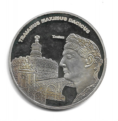 Medalii ROMANI MARI - TRAIAN - PROOF medal - .999 Argint,10,37g foto