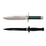 Set doua Cutite de vanatoare , Tactical Knife, IdeallStore&reg;, otel inoxidabil, verde, 35 cm