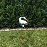 Decoratiune Gradina Barza Metal Jad Mrs. Adelheid, 80 cm, Figurina Ornamente Gradina