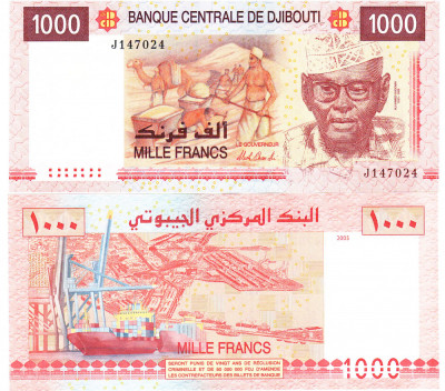Djibouti 1 000 Franci 2005 P-42a UNC foto