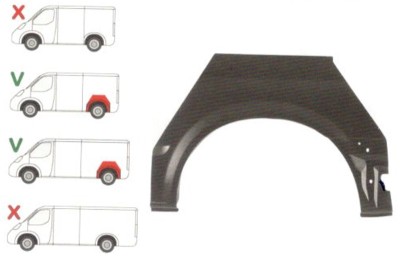 Segment reparatie aripa spate Ford TRANSIT (V184/5), 05.00-04.06 ,Partea Stanga, Spate,Model Lung foto